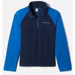 Columbia Boy’s Glacial Fleece Quarter Zip Pullover Collegiate Navy NWT!